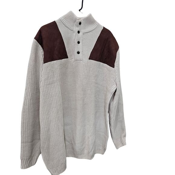 Men's Big and Tall Patch Sweater by Boulder Creek, Size 3XL TALL - Picture 1 of 7